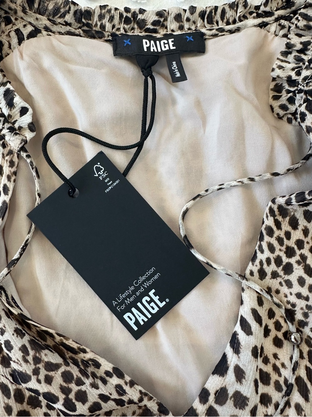 NWT Paige Laramie Leopard Silk Dress - Picture 12 of 14
